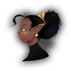 Black Elf Vinyl Sticker