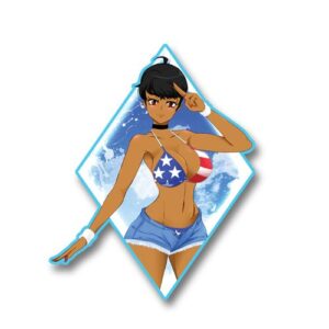 American Babe Victoria Vinyl Sticker