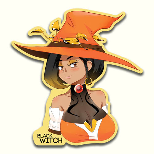 Black Witch Vinyl Sticker
