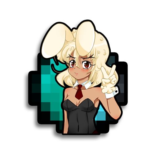 Dirty Bunny Girl Vinyl Sticker