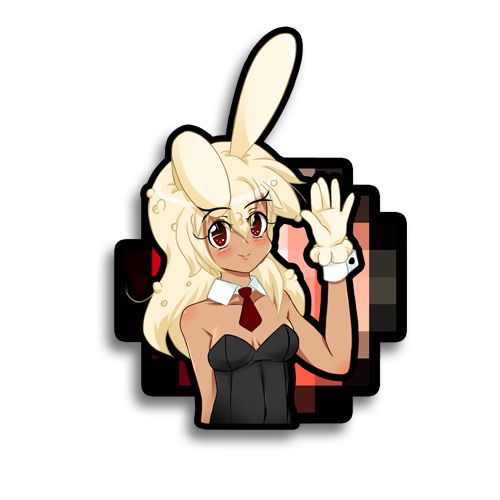 Dusty Bunny Girl Vinyl Sticker