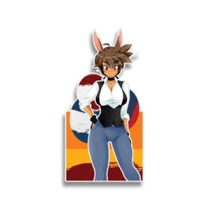 Ribbon Down Vinyl Sticker