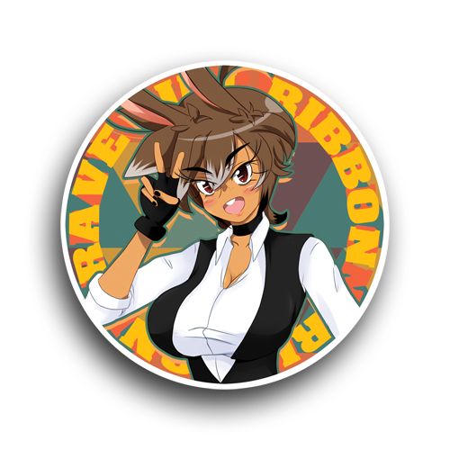 Ribbon Brave Girl Vinyl Sticker