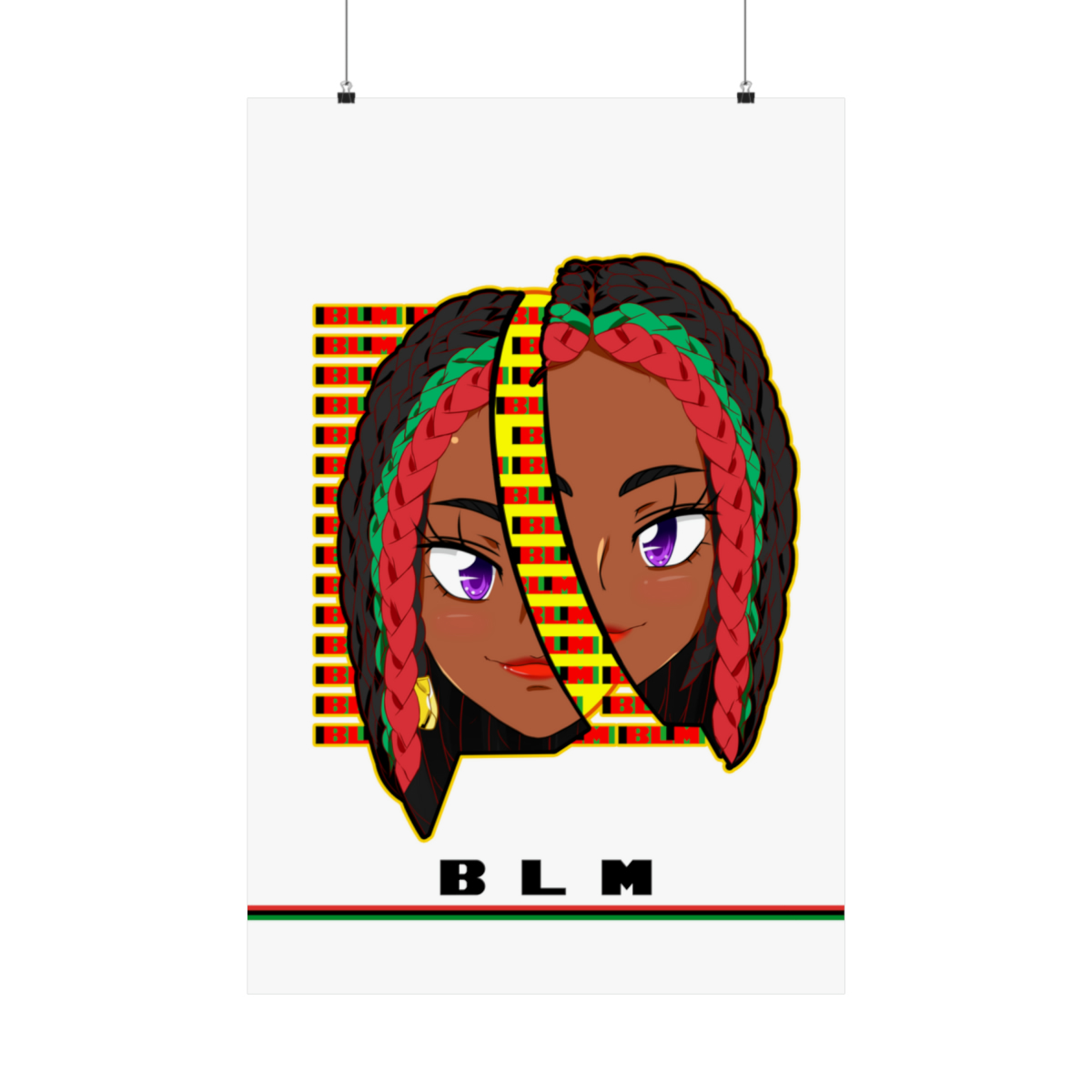BLM Marley RBG Premium Matte vertical poster 24″ × 36″